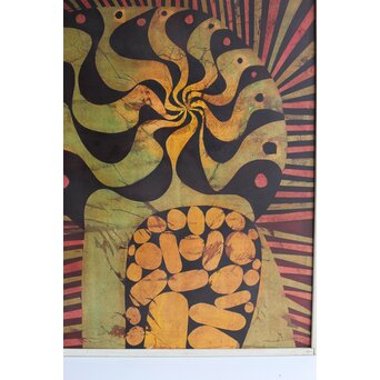 立山崇「陣笠」ミクストメディア　Z587 