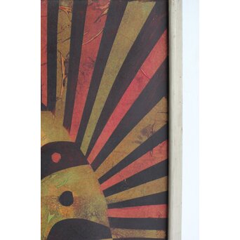 立山崇「陣笠」ミクストメディア　Z587 