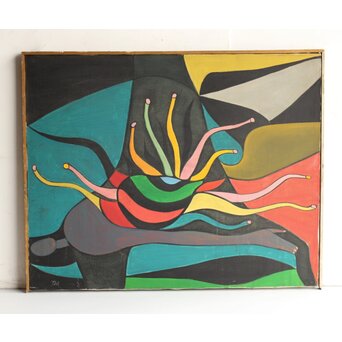 立山崇「触手」油彩　Z593