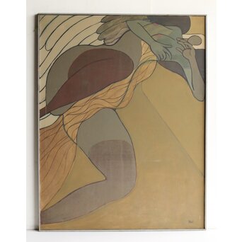 立山崇「天使のとまどい」油彩　Z597