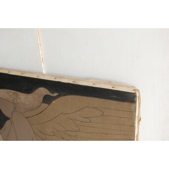 立山崇「すべりこむ天使」油彩　Z598 