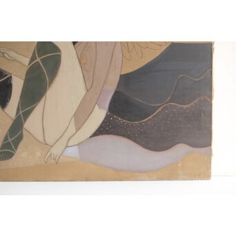 立山崇「すべりこむ天使」油彩　Z598 