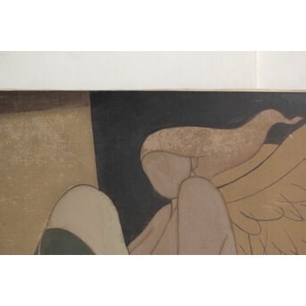 立山崇「すべりこむ天使」油彩　Z598 