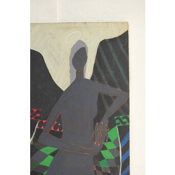 立山崇「天使のよそおい」油彩　Z599 