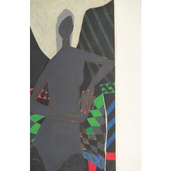 立山崇「天使のよそおい」油彩　Z599 