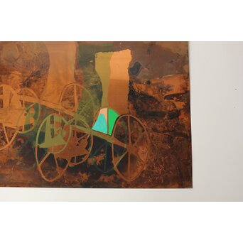 立山崇「轟き」銅板油彩　Z603 