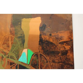 立山崇「轟き」銅板油彩　Z603 