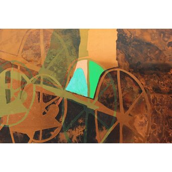 立山崇「轟き」銅板油彩　Z603 