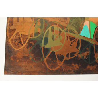 立山崇「轟き」銅板油彩　Z603 