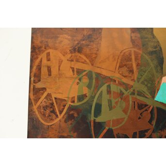 立山崇「轟き」銅板油彩　Z603 