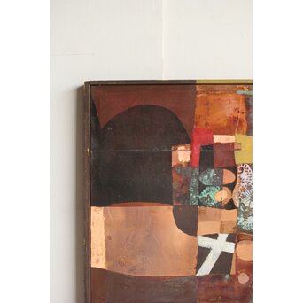 立山崇 作品 ミクストメディア銅板　Z605 