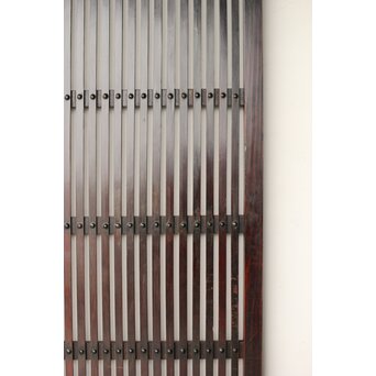 煤飴色 時代松格子戸　L1155 