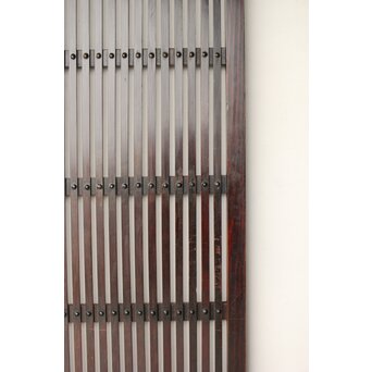 煤飴色 時代松格子戸　L1155 