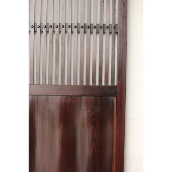 煤飴色 時代松格子戸　L1155 