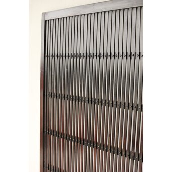 煤飴色 時代松格子戸　L1155 