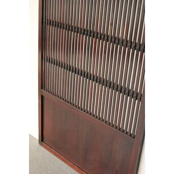 煤飴色 時代松格子戸　L1155 