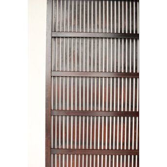 煤飴色 時代松格子戸　L1155 