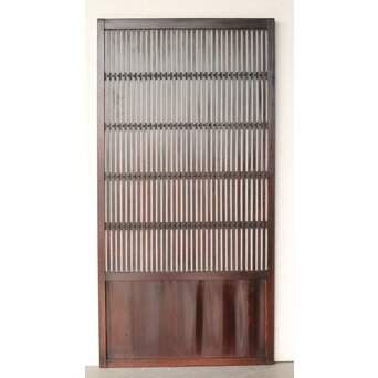 煤飴色 時代松格子戸　L1155