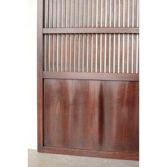 煤飴色 時代松格子戸　L1155 