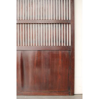 煤飴色 時代松格子戸　L1155 