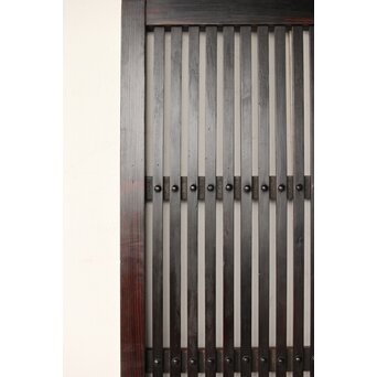 煤飴色 時代松格子戸　L1155 