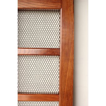 総欅 金網升格子蔵戸　W0188Y 