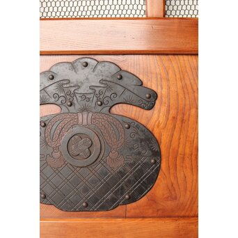 総欅 金網升格子蔵戸　W0188Y 