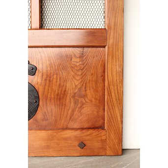 総欅 金網升格子蔵戸　W0188Y 
