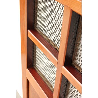 総欅 金網升格子蔵戸　W0188Y 