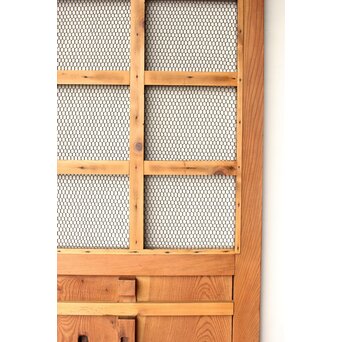 総欅 金網升格子蔵戸　W0188Y 