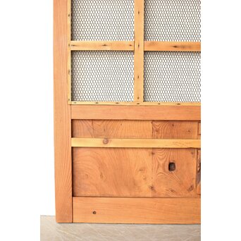 総欅 金網升格子蔵戸　W0188Y 
