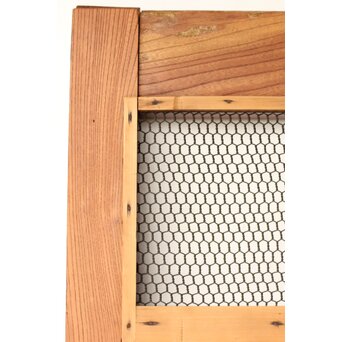 総欅 金網升格子蔵戸　W0188Y 