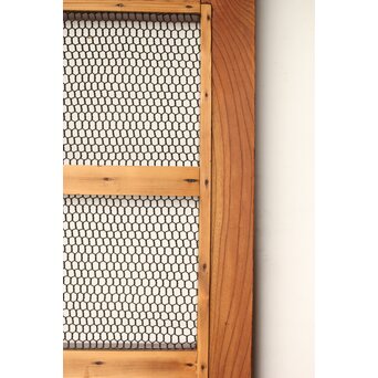 総欅 金網升格子蔵戸　W0188Y 