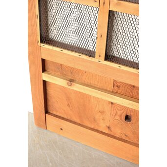 総欅 金網升格子蔵戸　W0188Y 