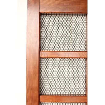 総欅 金網升格子蔵戸　W0188Y 