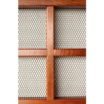 総欅 金網升格子蔵戸　W0188Y 