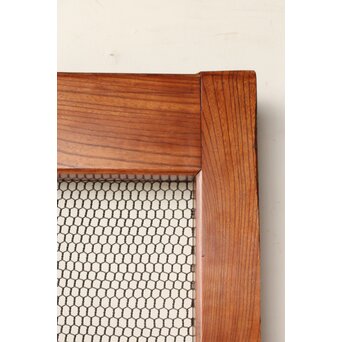 総欅 金網升格子蔵戸　W0188Y 
