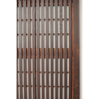 幅広 障子枠付 一貫格子戸 2枚1組　L1156 