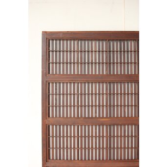 幅広 障子枠付 一貫格子戸 2枚1組　L1156 