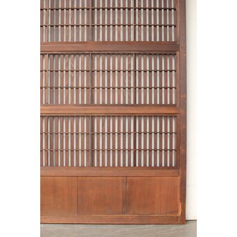 幅広 障子枠付 一貫格子戸 2枚1組　L1156 