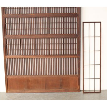 幅広 障子枠付 一貫格子戸 2枚1組　L1156 