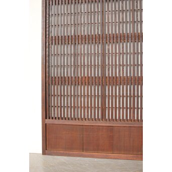 幅広 障子枠付 一貫格子戸 2枚1組　L1156 