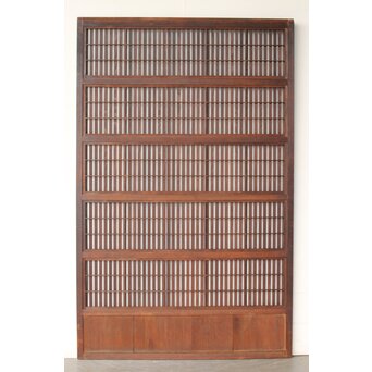 幅広 障子枠付 一貫格子戸 2枚1組　L1156 B　ウラ