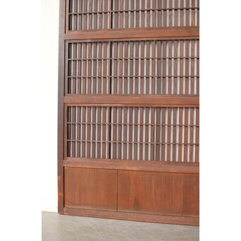 幅広 障子枠付 一貫格子戸 2枚1組　L1156 