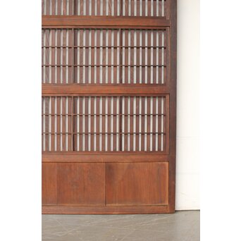 幅広 障子枠付 一貫格子戸 2枚1組　L1156 