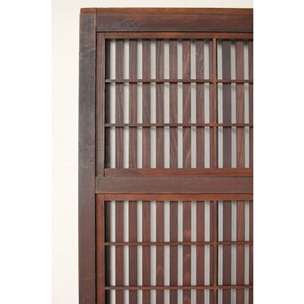 幅広 障子枠付 一貫格子戸 2枚1組　L1156 