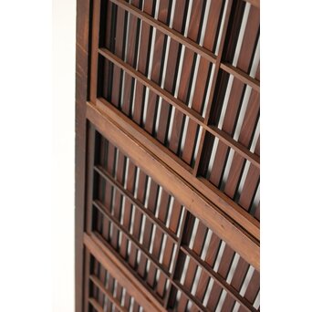 幅広 障子枠付 一貫格子戸 2枚1組　L1156 