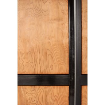 黒枠 良杢一枚板戸 2枚1組　B1091 