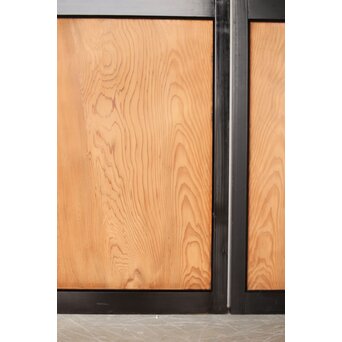 黒枠 良杢一枚板戸 2枚1組　B1091 