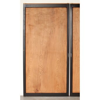 黒枠 良杢一枚板戸 2枚1組　B1091 